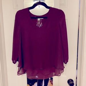 Plum Dress Top